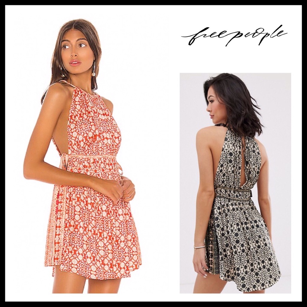 FREE PEOPLE BOHO PRINT FLOWY TUNIC MINI DRESS A2C - Picture 14 of 16